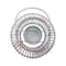 Hello Honey® 11.7" Whitewashed Round Hand-Woven Bamboo Lantern with Handle & Glass Insert